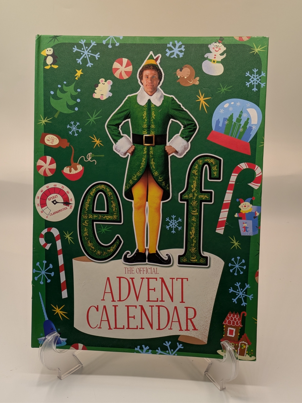 ELF Advent Calendar in Green with Red Accents
